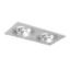 PASADENA G53 SQ II   szálcsiszolt alumínium 230V LED G53 2x15W