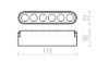 OXANA 11 a WEGA/WAWE rendszerekhez fekete  24= LED 6W 24°  3000K 4000K 6500K