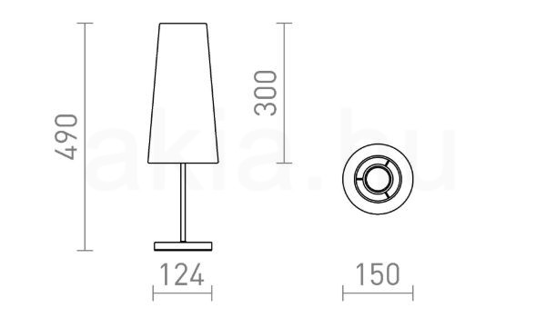 NYC/CONNY 15/30 asztali lámpa  Polycotton fehér/króm 230V LED E27 11W